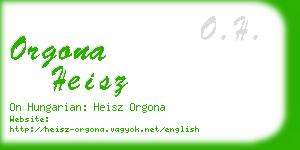 orgona heisz business card